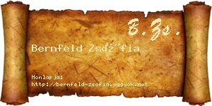 Bernfeld Zsófia névjegykártya